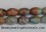 CNS203 15.5 inches 10*14mm rice natural serpentine jasper beads