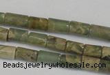 CNS206 15.5 inches 4*6mm tube natural serpentine jasper beads