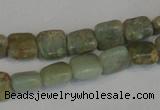 CNS212 15.5 inches 6*6mm square natural serpentine jasper beads