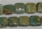 CNS213 15.5 inches 15*15mm square natural serpentine jasper beads