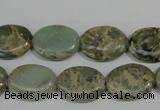 CNS241 15.5 inches 12*16mm oval natural serpentine jasper beads