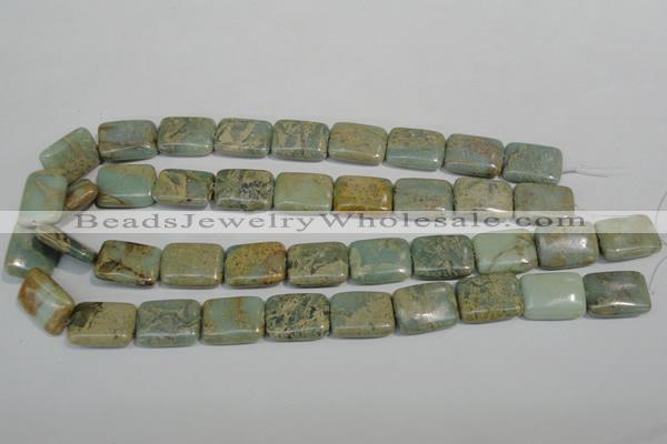 CNS256 15.5 inches 15*20mm rectangle natural serpentine jasper beads