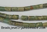 CNS274 15.5 inches 5*7mm tube natural serpentine jasper beads