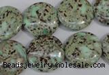 CNS288 15.5 inches 18mm flat round natural serpentine jasper beads