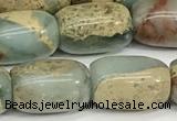 CNS311 15.5 inches 10*14mm drum serpentine jasper beads