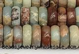 CNS327 15.5 inches 3*8mm rondelle serpentine jasper beads