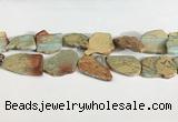 CNS359 25*35mm - 35*45mm freefrom serpentine jasper slab beads