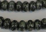 CNS414 15.5 inches 8*12mm rondelle natural serpentine jasper beads