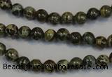 CNS500 15.5 inches 4mm round natural serpentine jasper beads