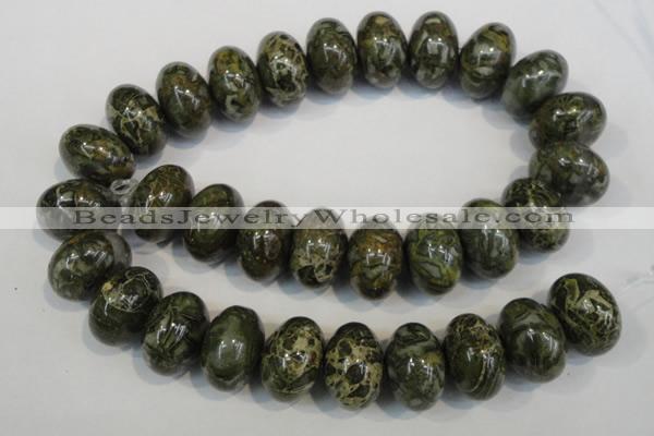 CNS517 15.5 inches 14*20mm rondelle natural serpentine jasper beads