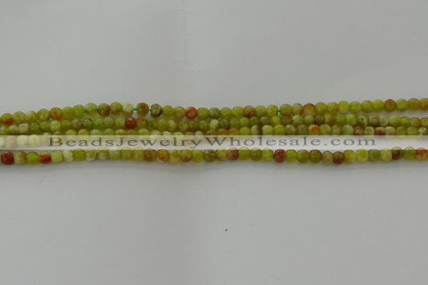 CNS599 15.5 inches 3mm round green dragon serpentine jasper beads