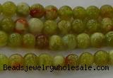 CNS600 15.5 inches 4mm round green dragon serpentine jasper beads