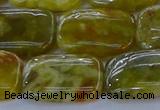 CNS673 15.5 inches 15*20mm rectangle green dragon serpentine jasper beads