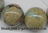 CNS68 15.5 inches 22mm round natural serpentine jasper beads