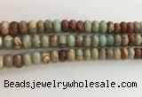 CNS715 15.5 inches 6*10mm rondelle serpentine jasper beads wholesale