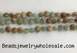 CNS718 15.5 inches 6mm flat round serpentine jasper beads wholesale