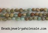 CNS719 15.5 inches 8mm flat round serpentine jasper beads wholesale