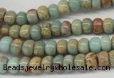 CNS72 15.5 inches 5*8mm rondelle natural serpentine jasper beads