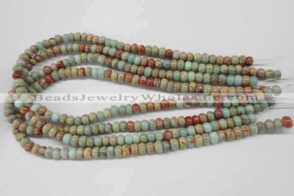 CNS72 15.5 inches 5*8mm rondelle natural serpentine jasper beads