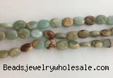 CNS723 15.5 inches 8*10mm oval serpentine jasper beads wholesale