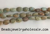 CNS724 15.5 inches 10*14mm oval serpentine jasper beads wholesale