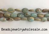 CNS725 15.5 inches 12*16mm oval serpentine jasper beads wholesale