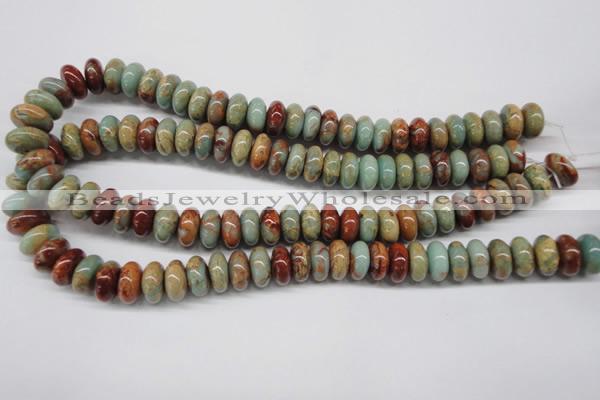 CNS75 15.5 inches 7*14mm rondelle natural serpentine jasper beads