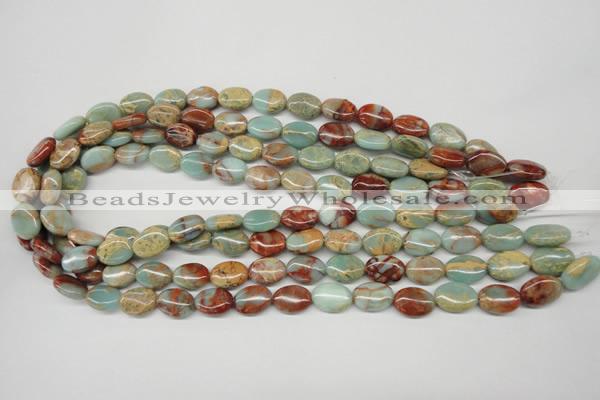 CNS90 15.5 inches 10*14mm oval natural serpentine jasper beads