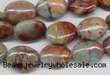 CNS91 15.5 inches 12*16mm oval natural serpentine jasper beads