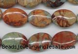 CNS92 15.5 inches 13*18mm oval natural serpentine jasper beads