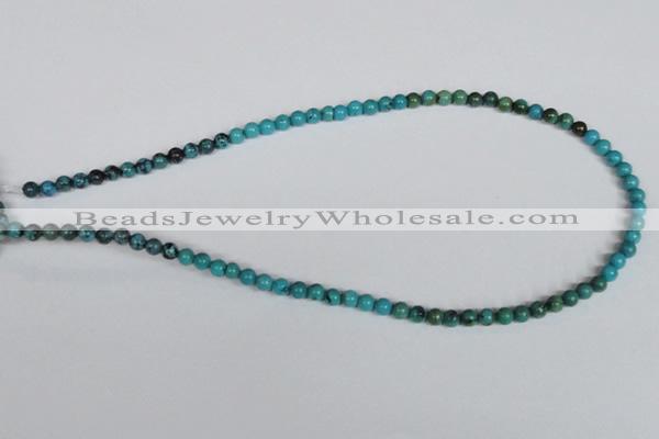 CNT01 16 inches 5mm round natural turquoise beads wholesale