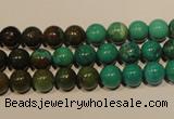 CNT103 15.5 inches 7mm round natural turquoise beads wholesale