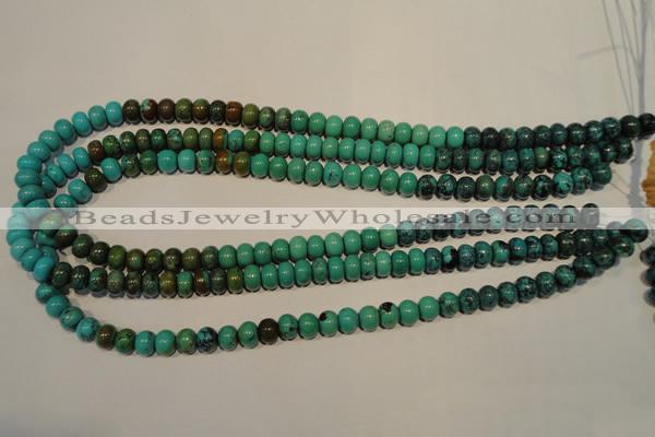 CNT112 15.5 inches 5*8mm rondelle natural turquoise beads wholesale