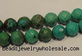 CNT131 15.5 inches 8mm faceted round natural turquoise beads