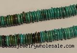 CNT138 15.5 inches 1.5*7.5mm disk natural turquoise beads