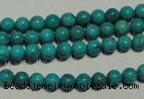 CNT146 15.5 inches 6mm round natural turquoise beads wholesale