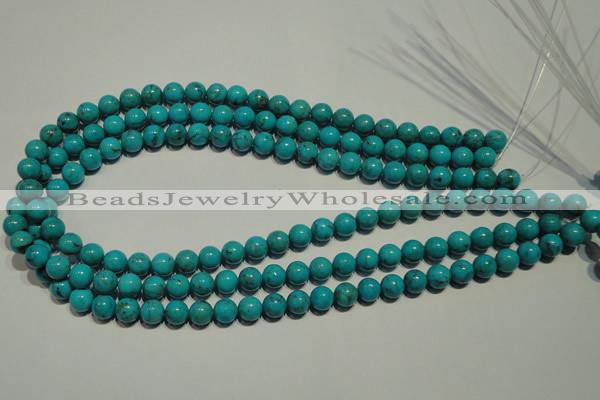 CNT147 15.5 inches 8mm round natural turquoise beads wholesale