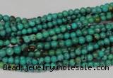 CNT203 15.5 inches 3mm round natural turquoise beads wholesale