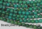 CNT204 15.5 inches 4.5mm round natural turquoise beads wholesale