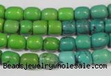 CNT210 15.5 inches 7*5mm – 7*9mm drum natural turquoise beads wholesale