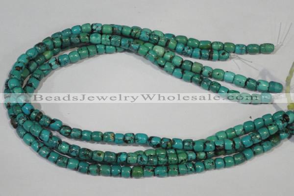 CNT212 15.5 inches 7*4mm – 7*6mm drum natural turquoise beads wholesale