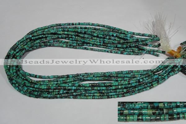 CNT217 15.5 inches 2.5*3mm heishi natural turquoise beads wholesale