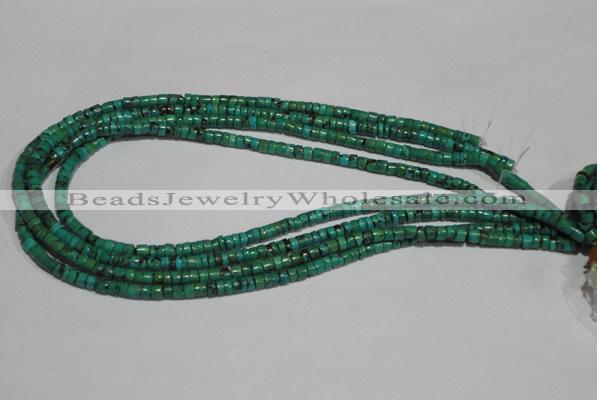 CNT219 15.5 inches 3*4mm – 4*5mm heishi natural turquoise beads