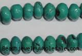 CNT225 15.5 inches 8*12mm rondelle natural turquoise beads wholesale