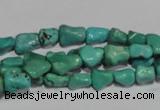 CNT236 15.5 inches 7*9mm bone natural turquoise beads wholesale