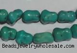 CNT238 15.5 inches 9*12mm bone natural turquoise beads wholesale