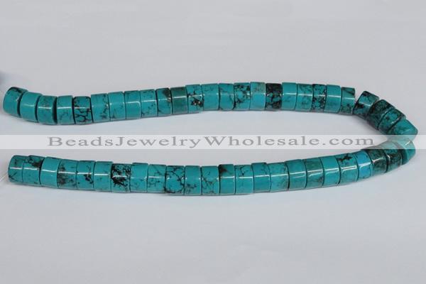 CNT26 16 inches 9*14mm wheel natural turquoise beads wholesale