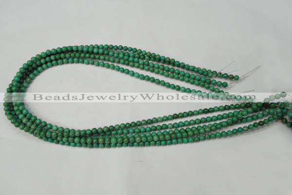 CNT350 15.5 inches 4mm round turquoise beads wholesale