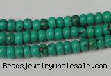 CNT362 15.5 inches 4*6mm rondelle turquoise beads wholesale