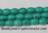 CNT368 15.5 inches 7*10mm rice turquoise beads wholesale